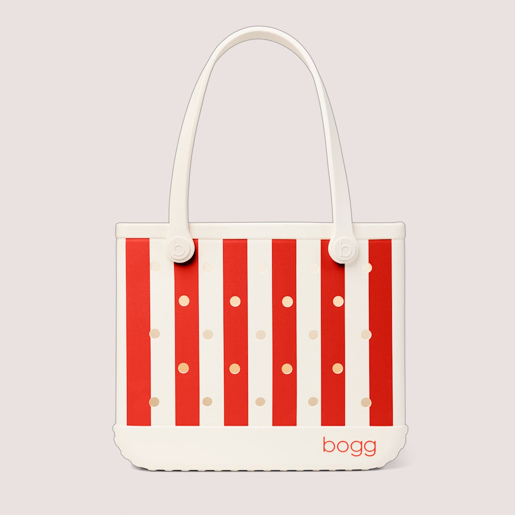 Baby Bogg Bag Buoy Red Stripe Coastal Travel Beach Bag Stylish Travel Friendly Bonus Cosmetic Bag Included for Beach Holidays