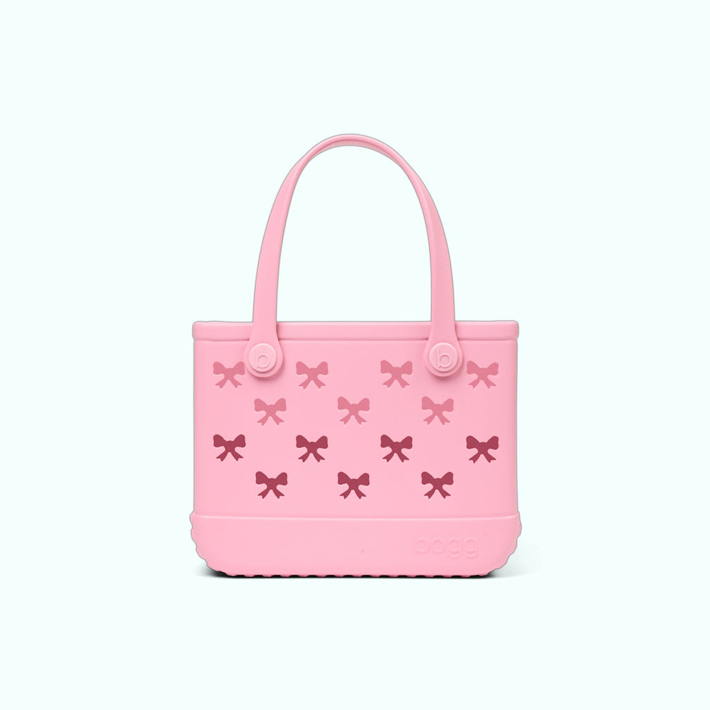 Bitty Bogg Bag Bubblegum Bows Ocean Breeze Carryall Heavy Duty Washable Easy Maintenance Surface for Women