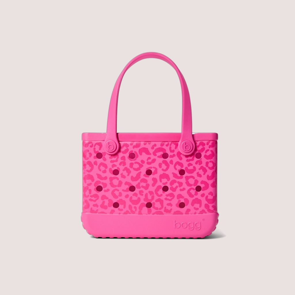 Bitty Bogg Bag Purrr fectly Pink Leopard Travel Friendly Beach Organizer Travel Friendly Lightweight with Adjustable Shoulder Strap for Boat Trips Travel Organizer Vacation Essentials for Women
