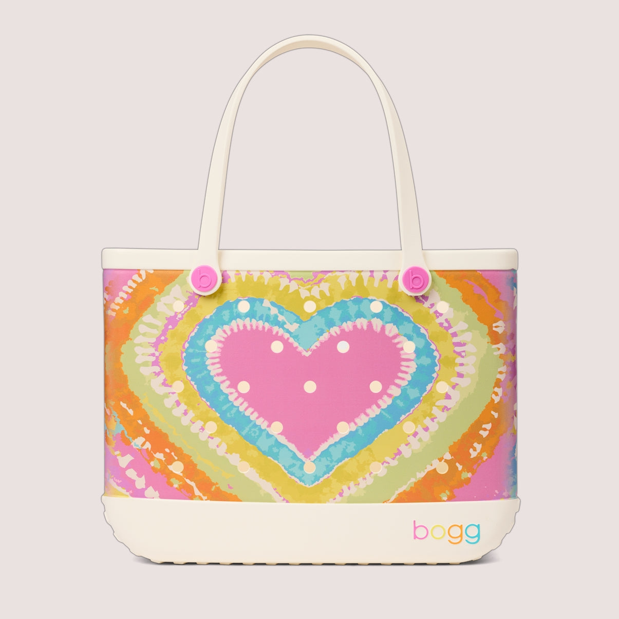 Original Bogg Bag Dye licious Heart Pink Taffy Resort Collection Carryall Modern Waterproof Accessory Organizer Pouch for Boat Excursions