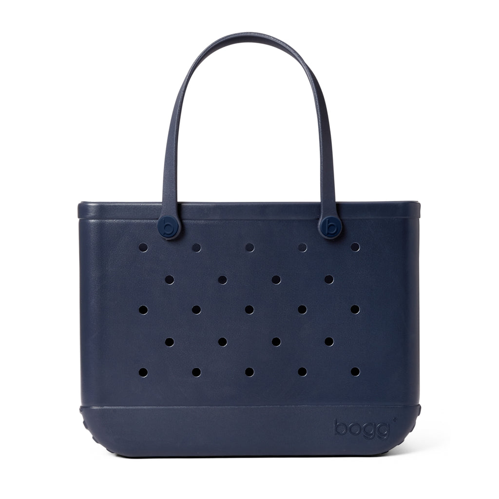 Original Bogg Bag You Navy Me Crazy Sunny Getaway Carryall Premium Travel Friendly Reinforced Grip Handles for Family Trips