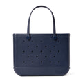 Original Bogg Bag You Navy Me Crazy Sunny Getaway Carryall Premium Travel Friendly Reinforced Grip Handles for Family Trips