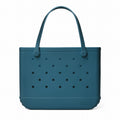 Original Bogg Bag Blue Lagoon Waterproof EVA Beach Tote Bag Easy Clean Waterproof with Non Slip Bottom for Picnic Days Travel Organizer Vacation Essentials for Women