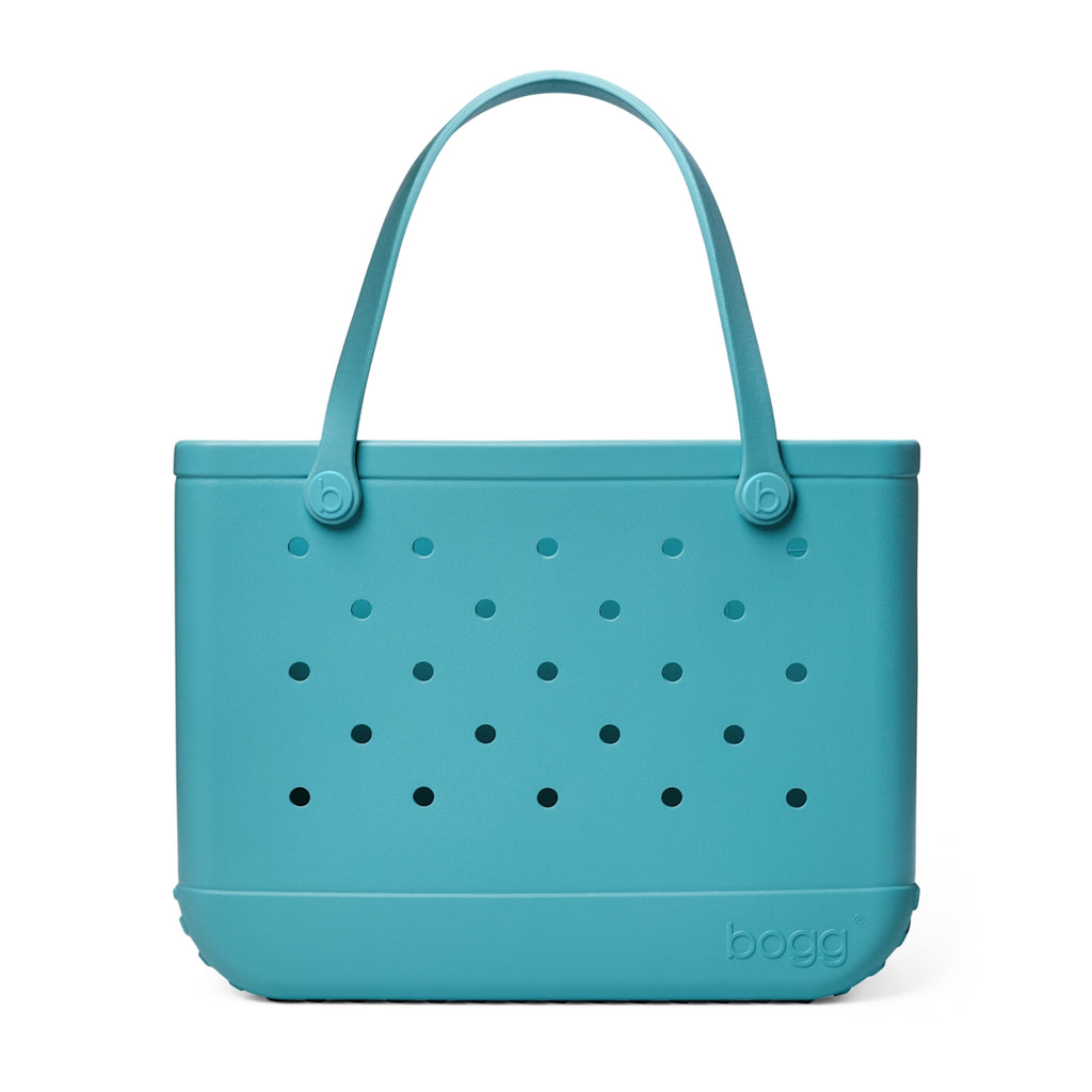 Original Bogg Bag Turquoise and Caicos Large Capacity Beach Carryall Washable Large Capacity with Non Slip Bottom for Camping Trips Travel Organizer Vacation Essentials for Women