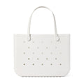 Original Bogg Bag For Shore White Holiday Resort Carryall Lightweight Oversized Non Slip Bottom Design for Summer Adventures
