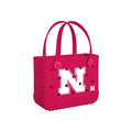 Bitty Bogg Bag Nebraska Cornhuskers Travel Ready Pool Tote Flexible Easy Clean Accessory Organizer Pouch for Weekend Travel