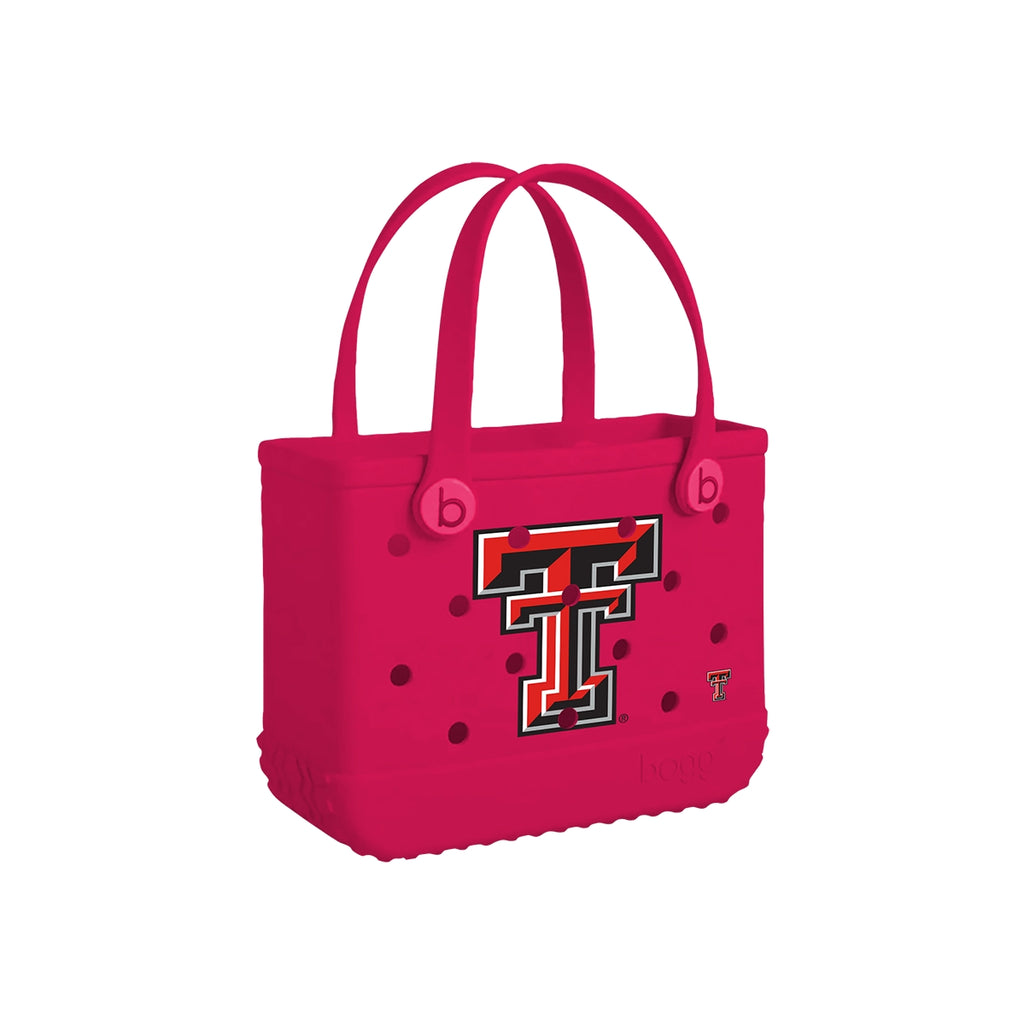 Bitty Bogg Bag Texas Tech Red Raiders Large Capacity Beach Carryall Washable Lightweight with Reinforced Handles for Water Sports Travel Organizer Vacation Essentials for Women