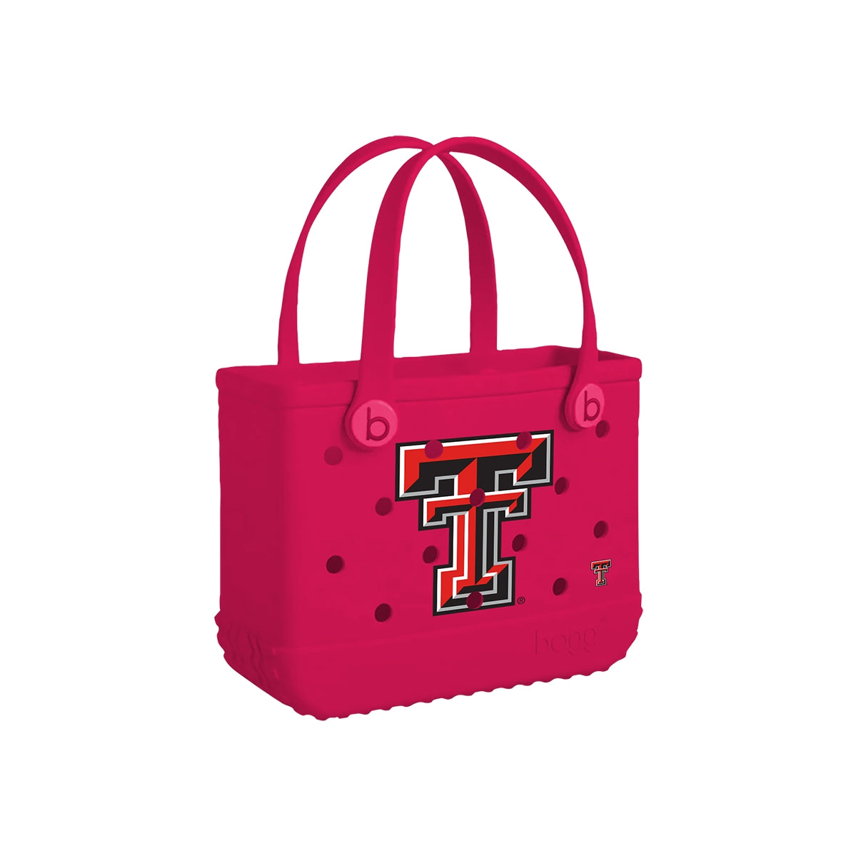 Bitty Bogg Bag Texas Tech Red Raiders Large Capacity Beach Carryall Washable Lightweight with Reinforced Handles for Water Sports Travel Organizer Vacation Essentials for Women