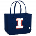 Original Bogg Bag Illinois Fighting Illini Poolside Storage Carryall Sandproof Travel Friendly with Non Slip Bottom for Family Beach Days Travel Organizer Vacation Essentials for Women