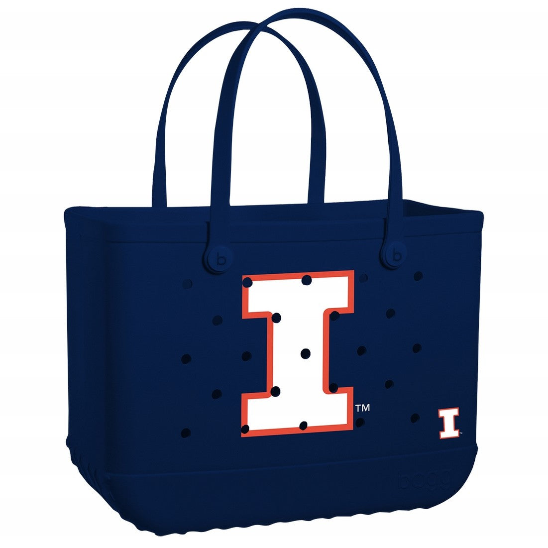 Original Bogg Bag Illinois Fighting Illini Poolside Storage Carryall Sandproof Travel Friendly with Non Slip Bottom for Family Beach Days Travel Organizer Vacation Essentials for Women
