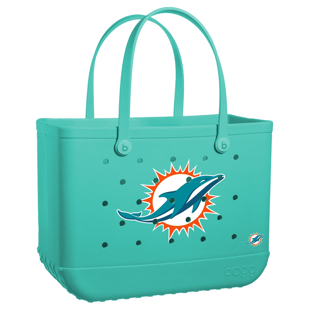 Original Bogg Bag Miami Dolphins Resort Vacation Beach Tote Oversized Sandproof with Reinforced Handles for Tropical Vacations Travel Organizer Vacation Essentials for Women