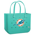 Original Bogg Bag Miami Dolphins Resort Vacation Beach Tote Oversized Sandproof with Reinforced Handles for Tropical Vacations Travel Organizer Vacation Essentials for Women
