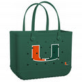 Original Bogg Bag Miami Hurricanes Beach Club Waterproof Tote Ultra Durable Multi Purpose Deep Storage Interior for Cruise Travel