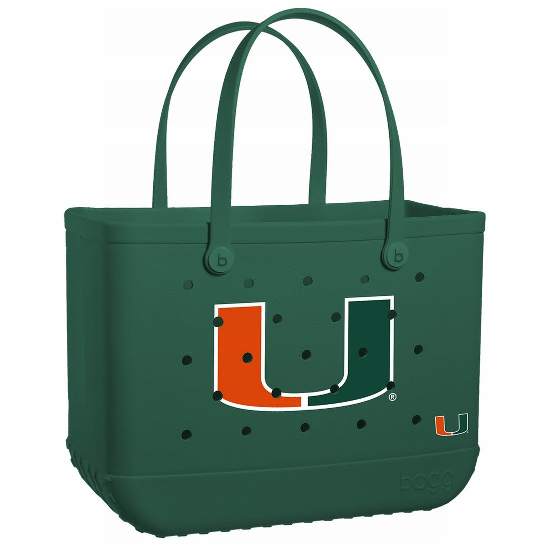 Original Bogg Bag Miami Hurricanes Beach Club Waterproof Tote Ultra Durable Multi Purpose Deep Storage Interior for Cruise Travel