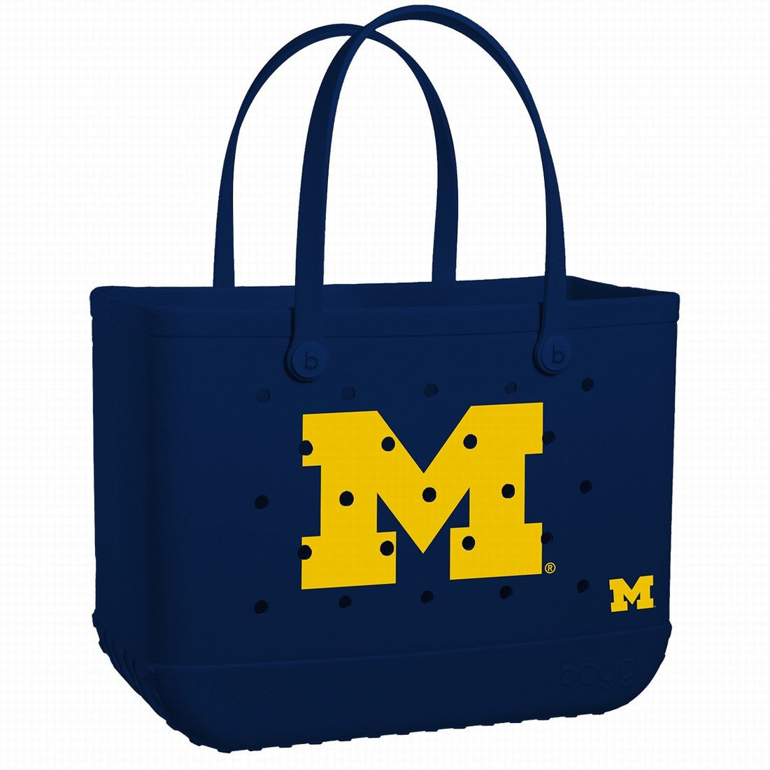 Original Bogg Bag Michigan Wolverines Multi Purpose Travel Carryall Oversized Travel Friendly with Adjustable Shoulder Strap for Camping Trips Travel Organizer Vacation Essentials for Women