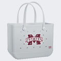 Original Bogg Bag Mississippi State Bulldogs Coastal Travel Beach Bag Heavy Duty Travel Friendly Bonus Cosmetic Bag Included for Cruise Travel