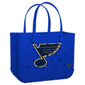 Original Bogg Bag St. Louis Blues Waterproof EVA Beach Tote Bag Travel Friendly Oversized with Waterproof Phone Pouch for Summer Travel Travel Organizer Vacation Essentials for Women