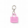 Tiny Tote Keychain Pink Taffy Beach Picnic Storage Bag Functional Oversized Reinforced Grip Handles for Women