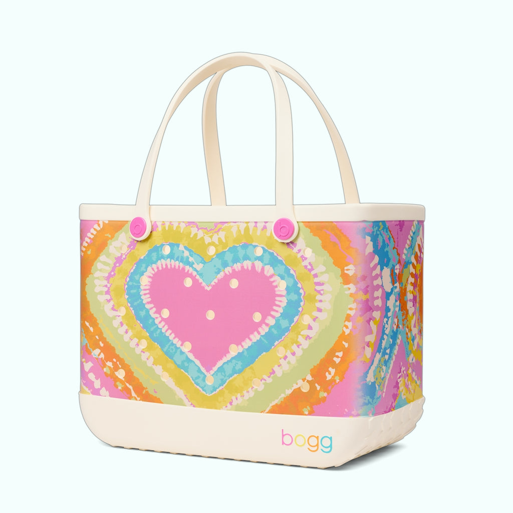 Original Bogg Bag Dye licious Heart Pink Taffy Resort Collection Carryall Modern Waterproof Accessory Organizer Pouch for Boat Excursions