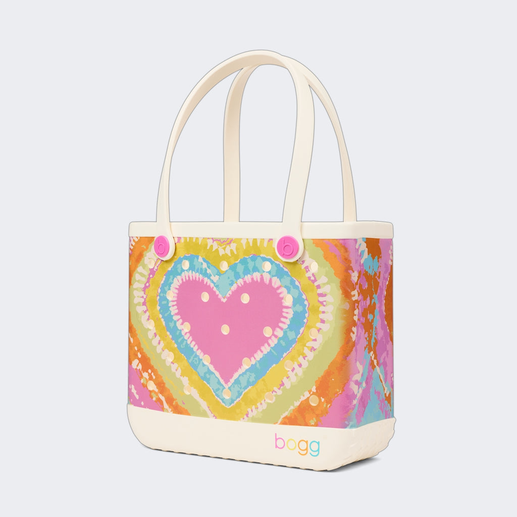 Baby Bogg Bag Dye licious Heart Pink Taffy Resort Vacation Beach Tote Oversized Washable with Easy Clean Surface for Beach Vacation Travel Organizer Vacation Essentials for Women