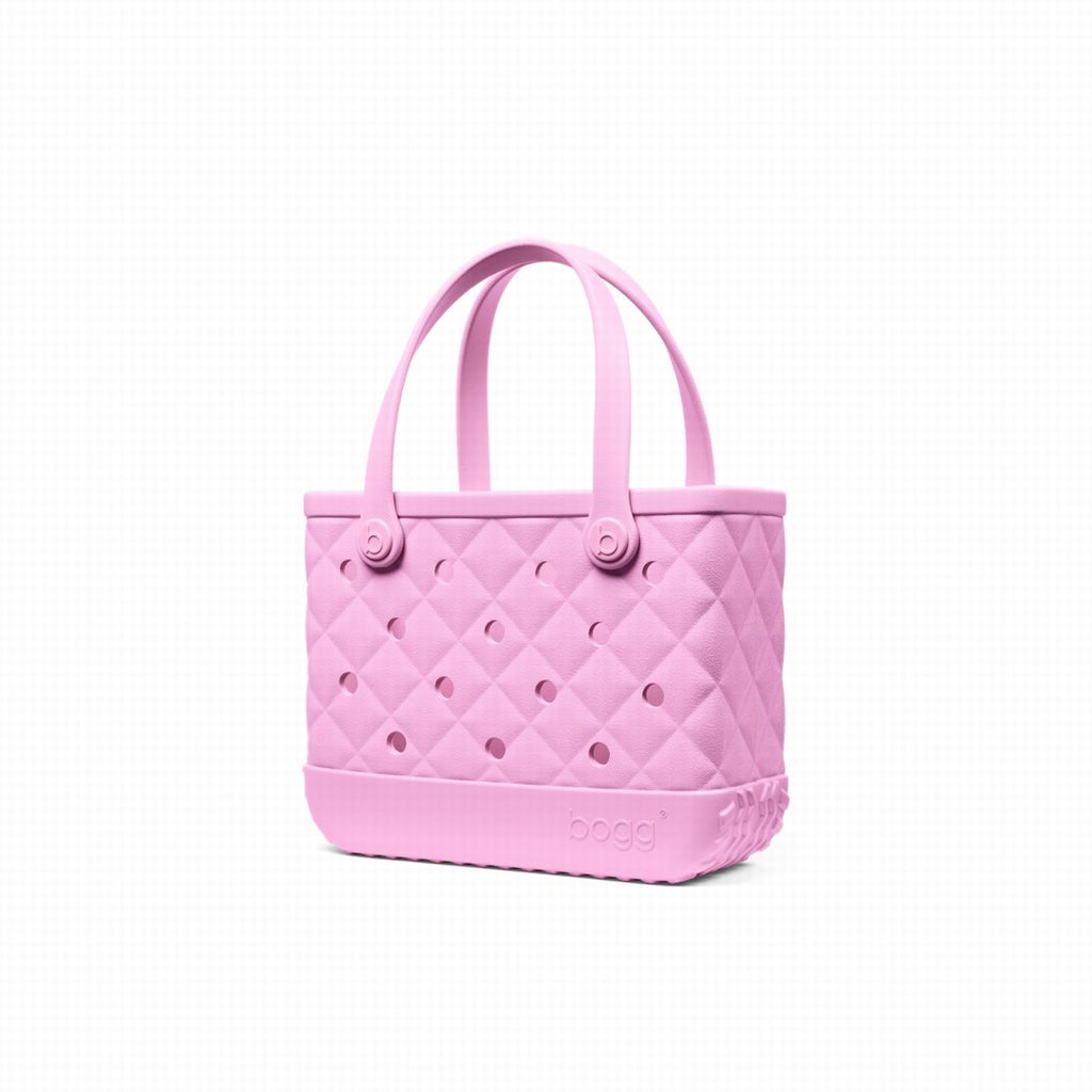 Bitty Bogg Bag Quilted Pink Taffy Multi Purpose Travel Carryall Lightweight Durable with Makeup Bag for Beach Vacation Travel Organizer Vacation Essentials for Women