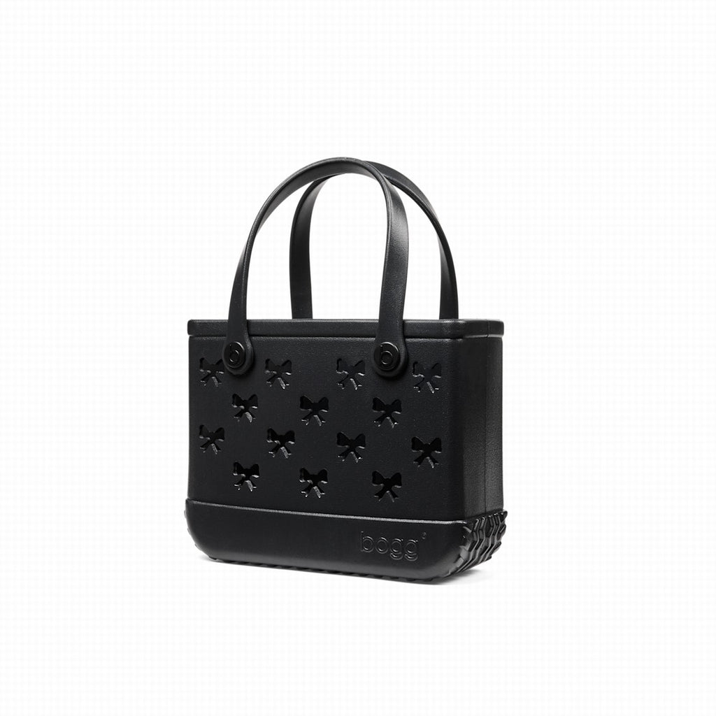 Bitty Bogg Bag Black Bows Beach Picnic Storage Bag Functional Oversized Reinforced Grip Handles for Women