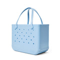 Original Bogg Bag Blue Skies and Bogg Bag Women's Waterproof Beach Tote Waterproof Washable with Easy Clean Surface for Outdoor Adventures Travel Organizer Vacation Essentials for Women