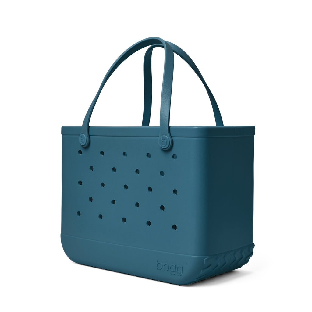 Original Bogg Bag Blue Lagoon Waterproof EVA Beach Tote Bag Easy Clean Waterproof with Non Slip Bottom for Picnic Days Travel Organizer Vacation Essentials for Women