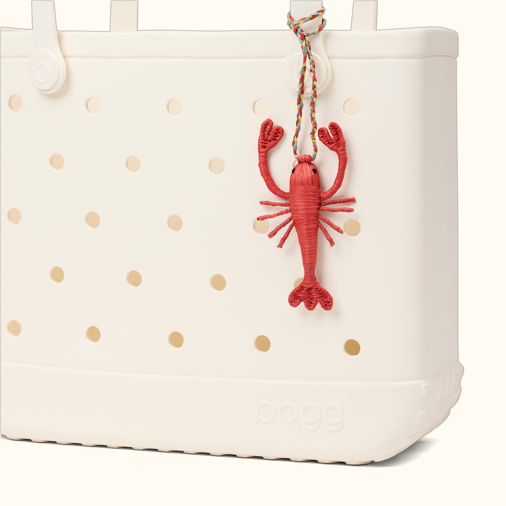 Bogg'd & Charmed Raffia Lobster Boat Trip Waterproof Tote Washable Lightweight with Waterproof Phone Pouch for Boat Trips Travel Organizer Vacation Essentials for Women