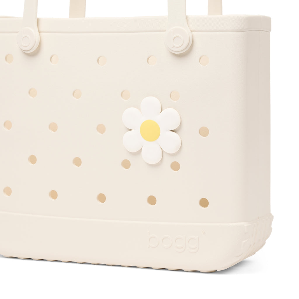 Bogg Bit White Daisy Large Capacity Beach Carryall Tip Resistant Tip Resistant with Non Slip Bottom for Cruise Travel Travel Organizer Vacation Essentials for Women