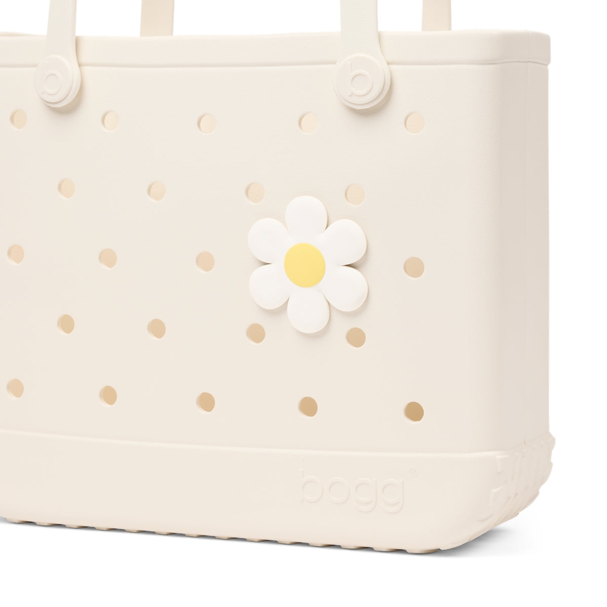 Bogg Bit White Daisy Large Capacity Beach Carryall Tip Resistant Tip Resistant with Non Slip Bottom for Cruise Travel Travel Organizer Vacation Essentials for Women
