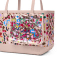 Decorative Insert Neon Jungle Coastal Weekend Carryall Premium Oversized Extra Wide Opening for Boat Excursions