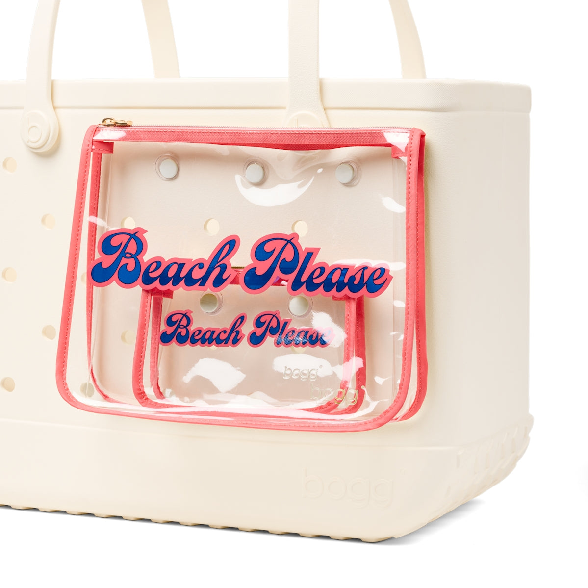 Bogg Bag Decorative Insert Beach Please Resort Vacation Beach Tote Sandproof Large Capacity with Extra Storage Compartments for Yacht Excursions Travel Organizer Vacation Essentials for Women