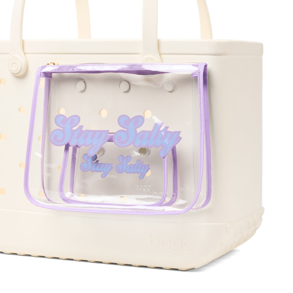 Bogg Bag Decorative Insert Stay Salty Resort Collection Carryall Luxury Easy Clean Extra Wide Opening for Beach Holidays