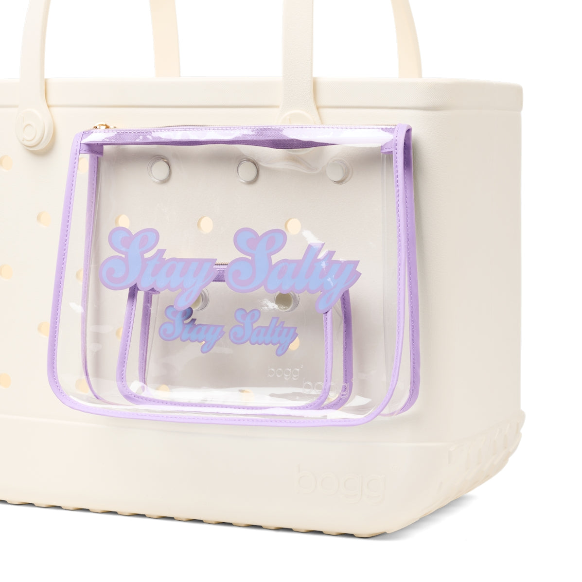 Bogg Bag Decorative Insert Stay Salty Resort Collection Carryall Luxury Easy Clean Extra Wide Opening for Beach Holidays