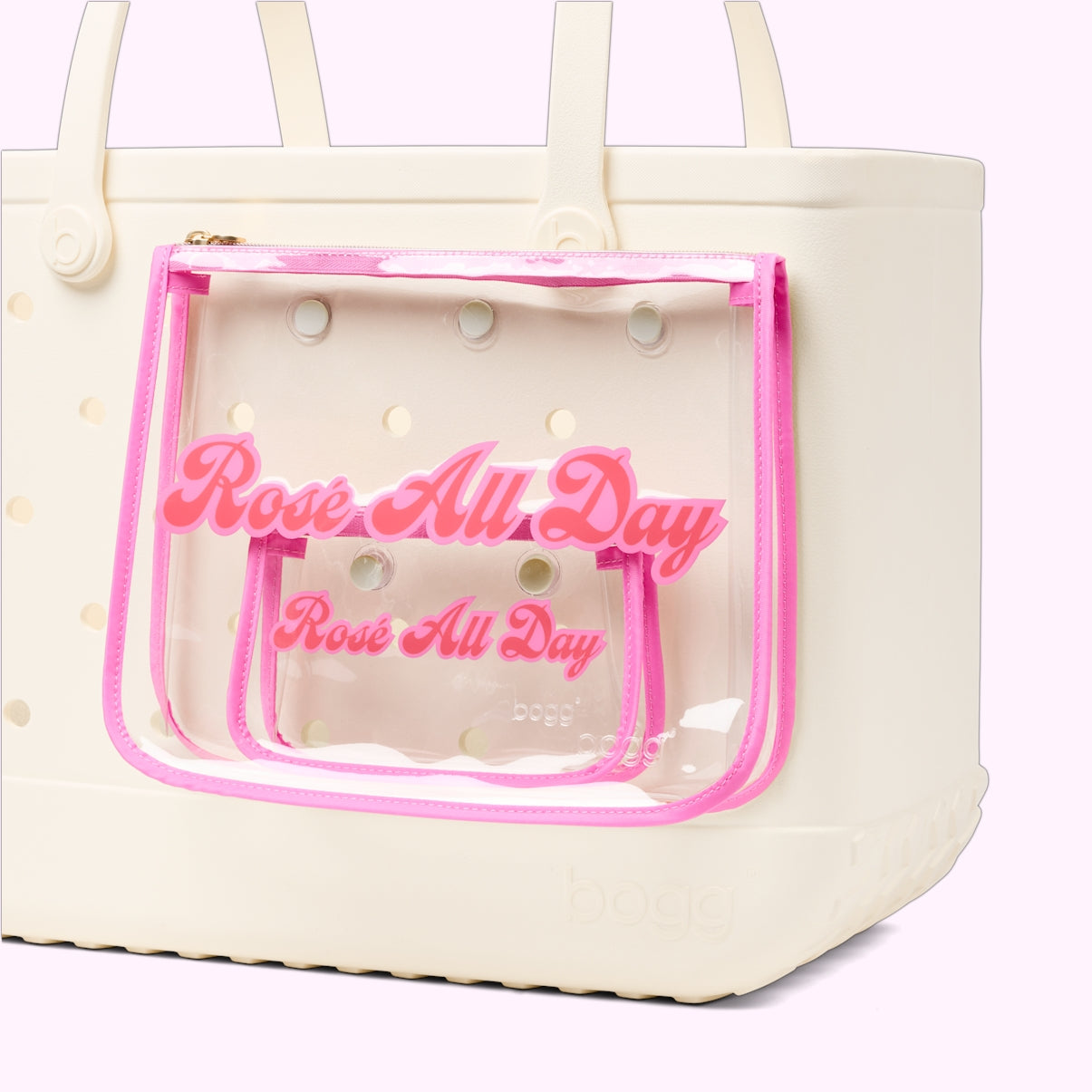 Bogg Bag Decorative Insert Rose All Day Resort Lifestyle Tote Functional Quick Dry Adjustable Shoulder Strap for Cruise Travel