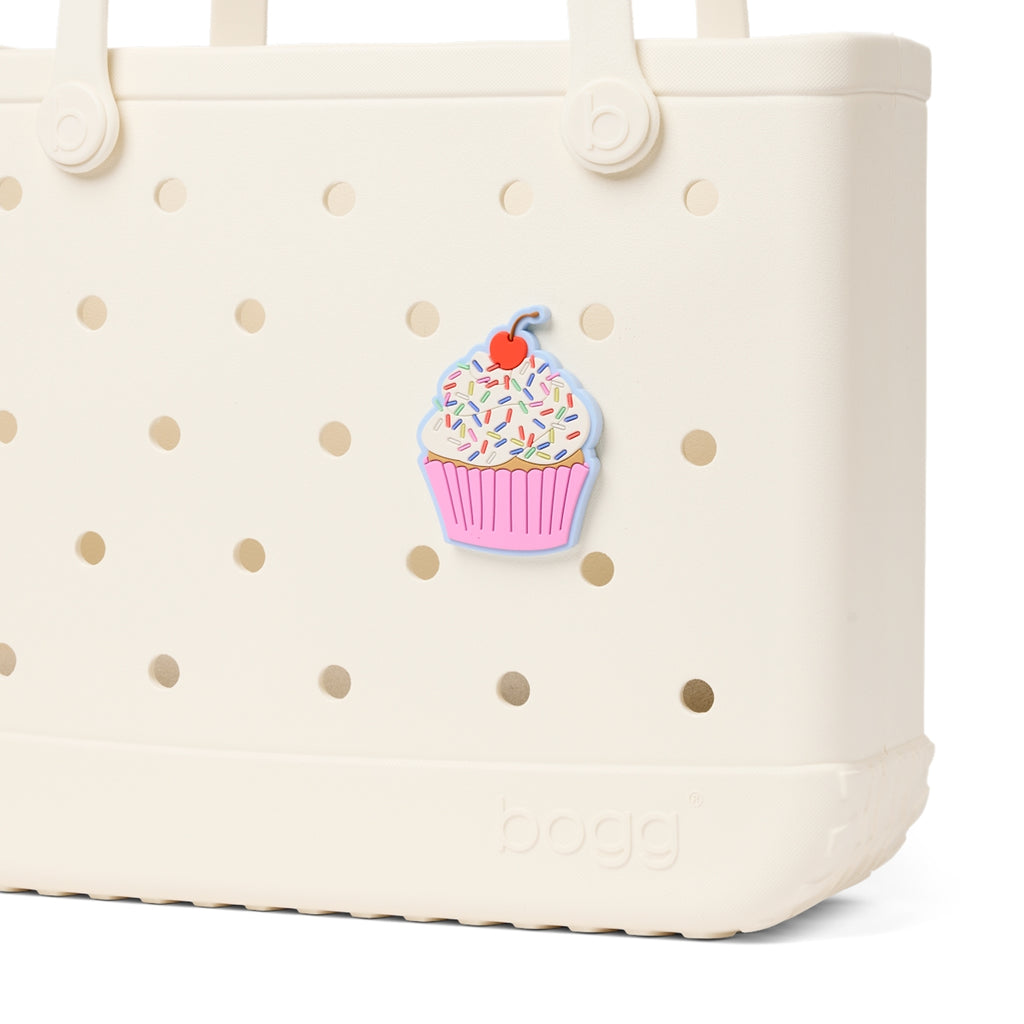Bogg Bit Sprinkle Cupcake Summer Beach Accessories Bag Washable Travel Friendly with Easy Clean Surface for Picnic Days Travel Organizer Vacation Essentials for Women