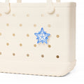 Bogg Bit Blue Starfish Travel Smart Beach Bag Heavy Duty Sandproof Extra Wide Opening for Women