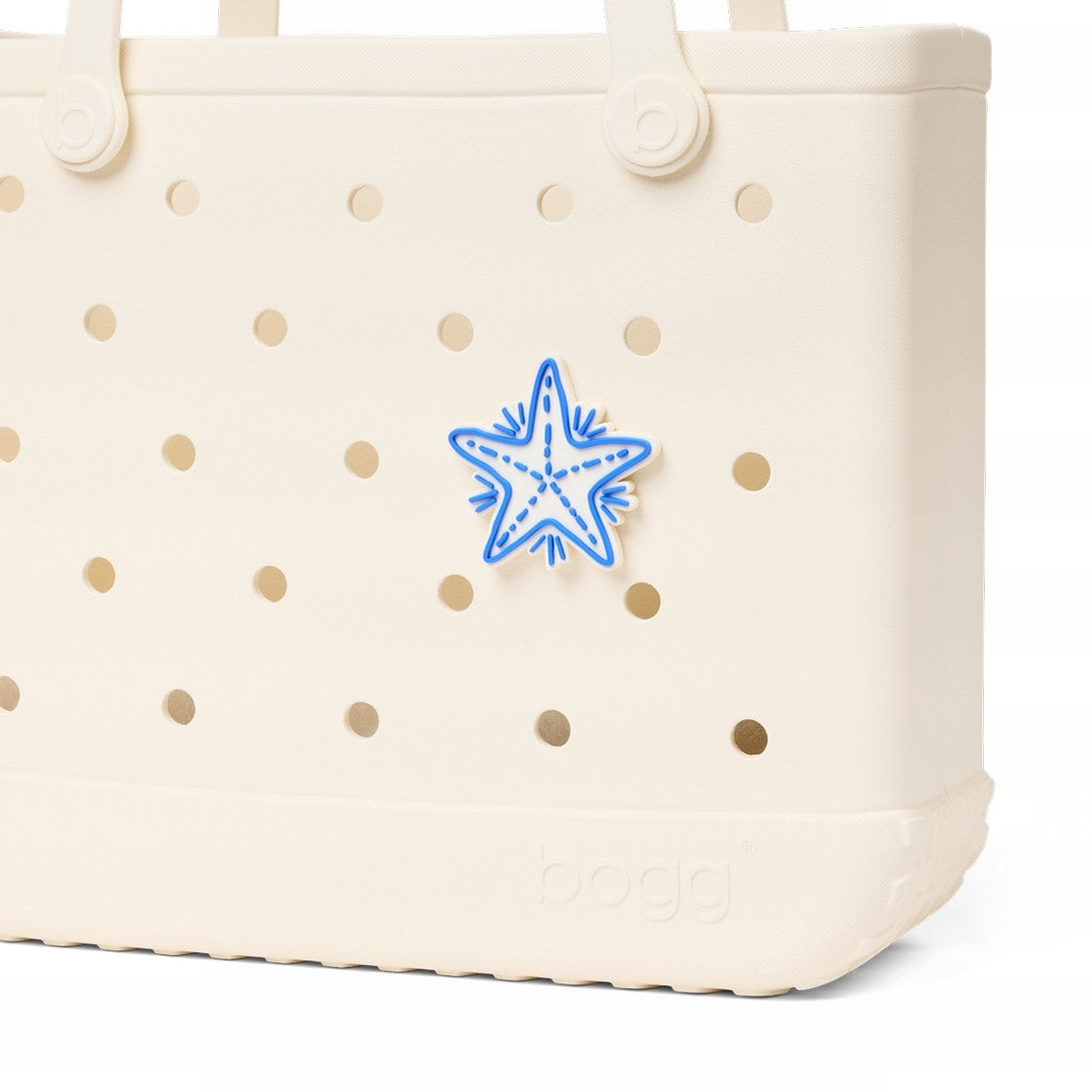 Bogg Bit Blue Starfish Travel Smart Beach Bag Heavy Duty Sandproof Extra Wide Opening for Women