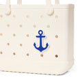 Bogg Bit Mykonos Blue Anchor Family Fun Day Tote Premium Easy Clean Adjustable Shoulder Strap for Family Trips