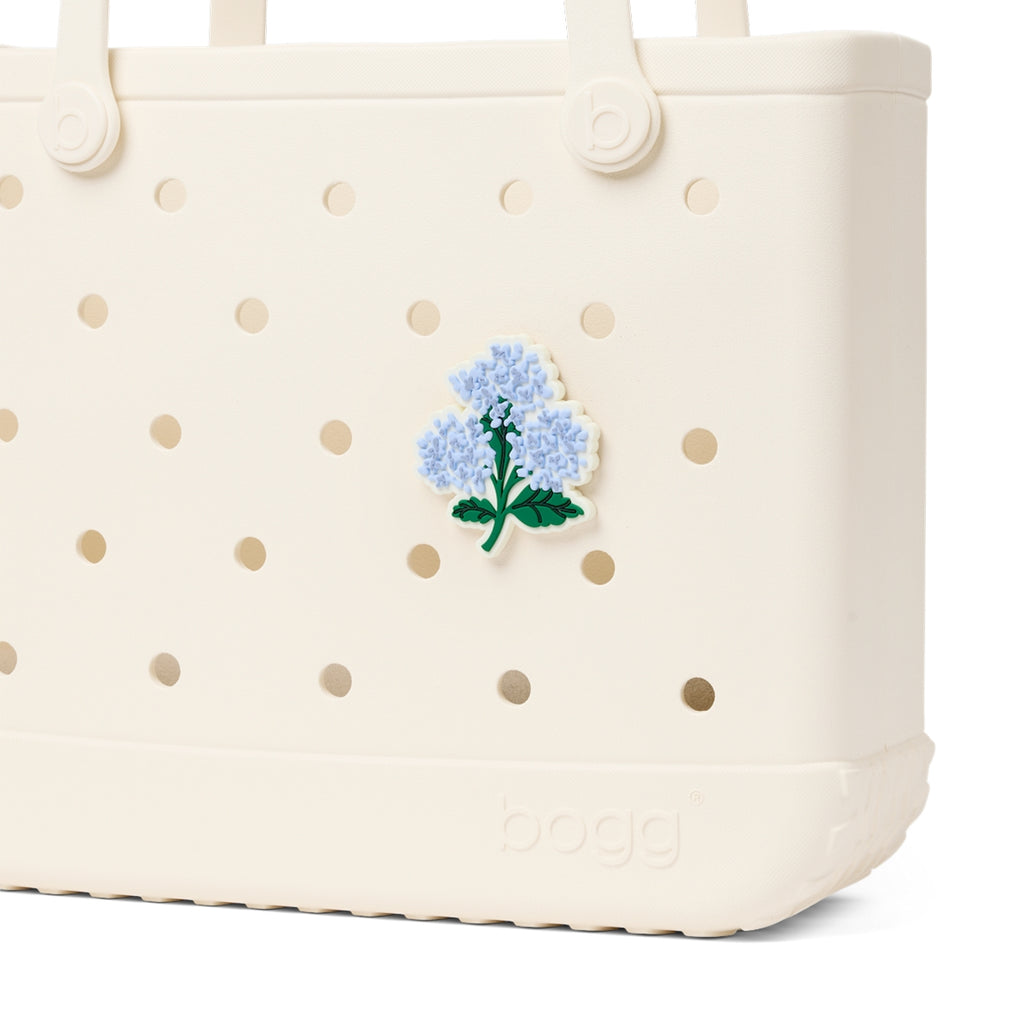 Bogg Bit Blue Hydrangea Waterproof EVA Beach Tote Bag Travel Friendly Lightweight with Travel Accessory Pouch for Camping Trips Travel Organizer Vacation Essentials for Women